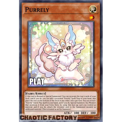 Platinum Secret Rare RA02-EN018 Purrely 1st Edition NM