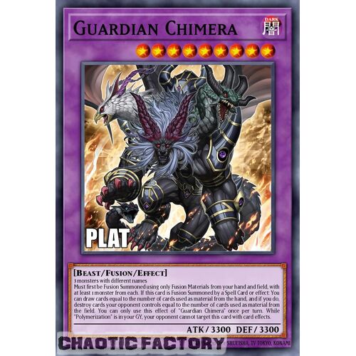 Platinum Secret Rare RA02-EN023 Guardian Chimera 1st Edition NM