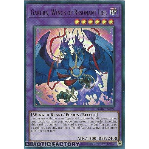 RA02-EN024 Garura, Wings of Resonant Life Super Rare 1st Edition NM