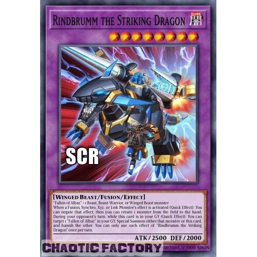 RA02-EN025 Rindbrumm the Striking Dragon Secret Rare 1st Edition NM