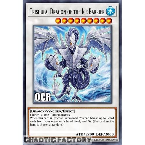 Quarter Century Secret Rare RA02-EN026 Trishula, Dragon of the Ice Barrier 1st Edition NM