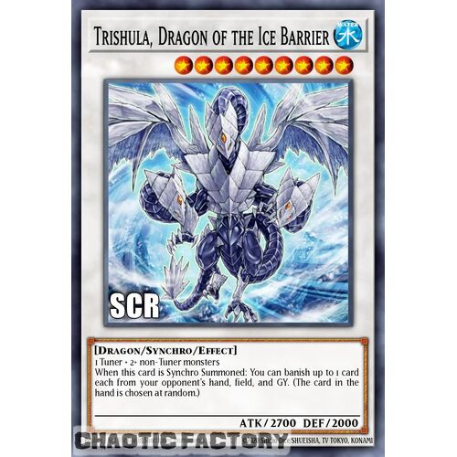 RA02-EN026 Trishula, Dragon of the Ice Barrier Secret Rare 1st Edition NM