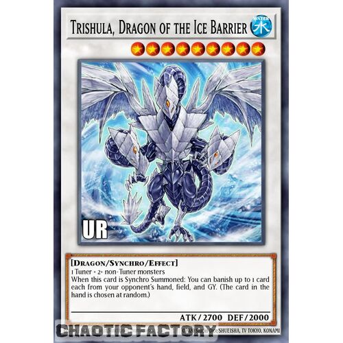 RA02-EN026 Trishula, Dragon of the Ice Barrier Ultra Rare 1st Edition NM