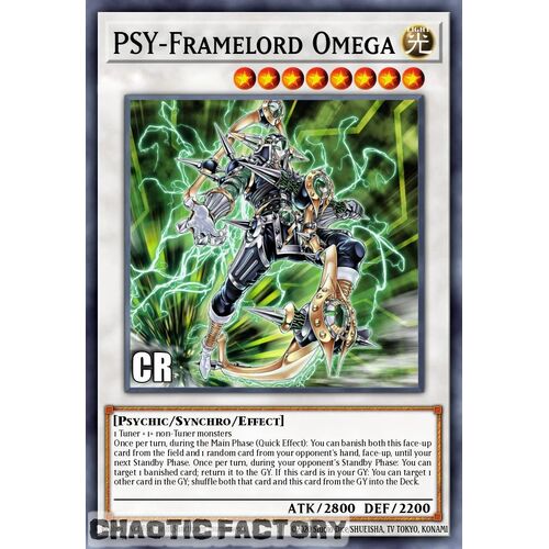 Collector's Rare RA02-EN028 PSY-Framelord Omega 1st Edition NM