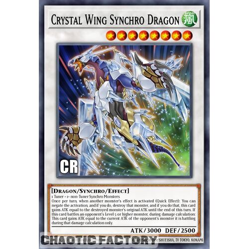 Collector's Rare RA02-EN029 Crystal Wing Synchro Dragon 1st Edition NM