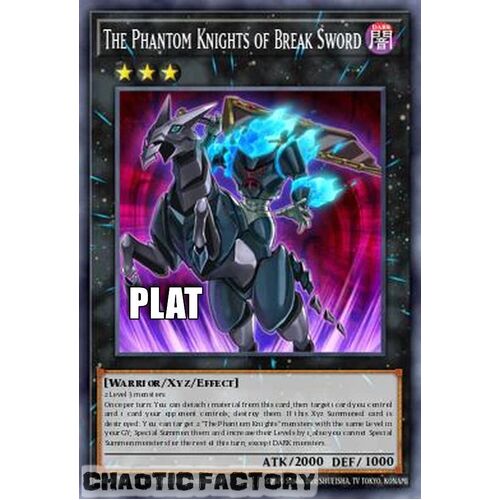 Platinum Secret Rare RA02-EN035 The Phantom Knights of Break Sword 1st Edition NM