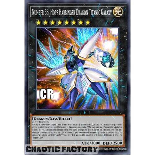 Collector's Rare RA02-EN036 Number 38: Hope Harbinger Dragon Titanic Galaxy 1st Edition NM