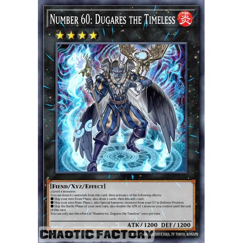 RA02-EN037 Number 60: Dugares the Timeless Super Rare 1st Edition NM