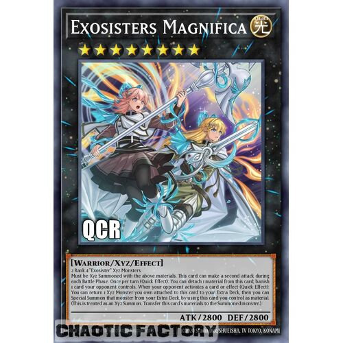 Quarter Century Secret Rare RA02-EN038 Exosisters Magnifica 1st Edition NM