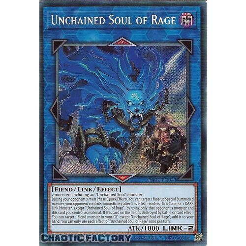 RA02-EN041 Unchained Soul of Rage Secret Rare 1st Edition NM