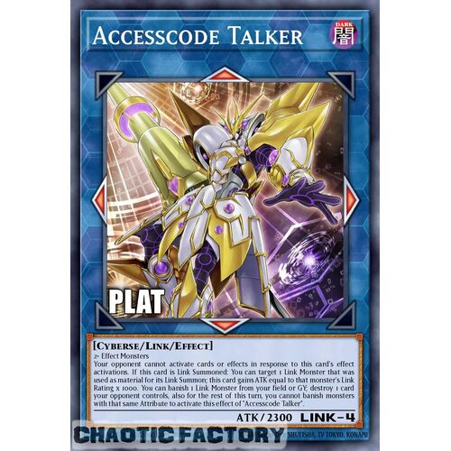 Platinum Secret Rare RA02-EN044 Accesscode Talker 1st Edition NM