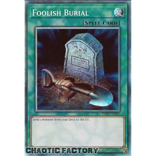 Collector's Rare RA02-EN049 Foolish Burial 1st Edition NM