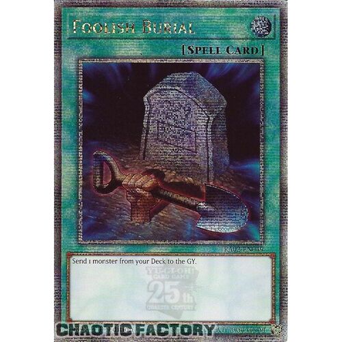 Quarter Century Secret Rare RA02-EN049 Foolish Burial 1st Edition NM