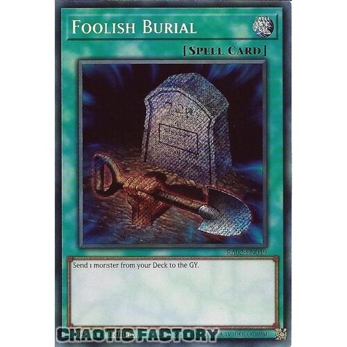 RA02-EN049 Foolish Burial Secret Rare 1st Edition NM