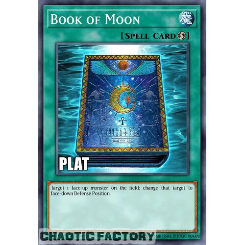 Platinum Secret Rare RA02-EN050 Book of Moon 1st Edition NM