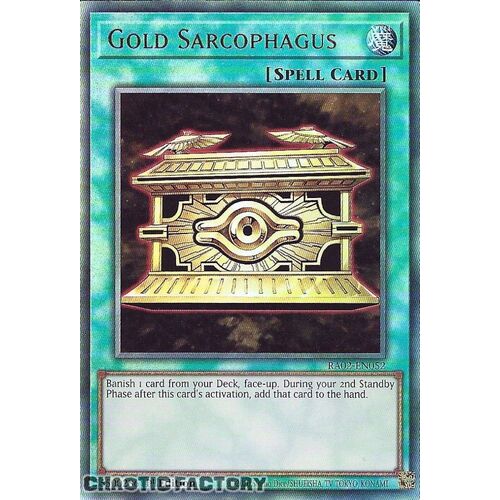 Ultimate Rare RA02-EN052 Gold Sarcophagus 1st Edition NM