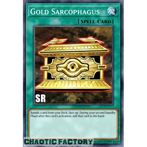 RA02-EN052 Gold Sarcophagus Super Rare 1st Edition NM