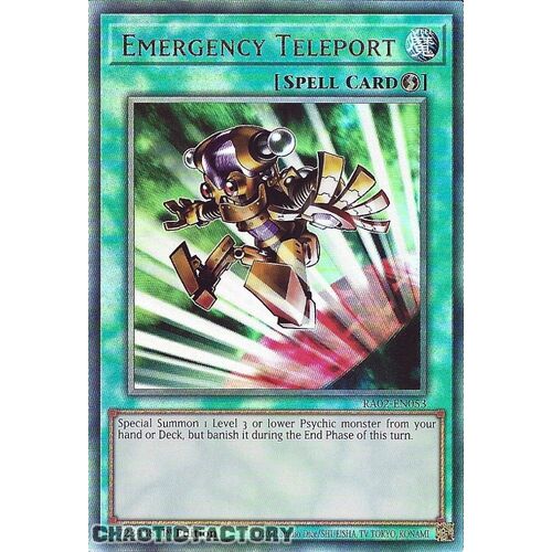 Ultimate Rare RA02-EN053 Emergency Teleport 1st Edition NM