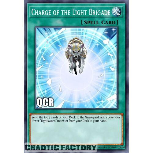 Quarter Century Secret Rare RA02-EN055 Charge of the Light Brigade 1st Edition NM