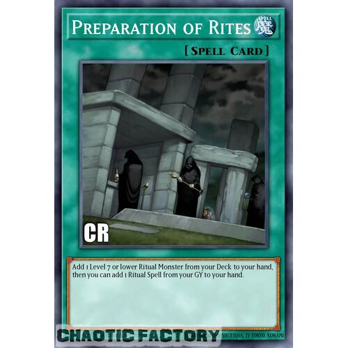 Collector's Rare RA02-EN056 Preparation of Rites 1st Edition NM