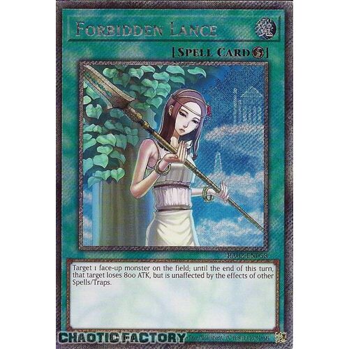 Platinum Secret Rare RA02-EN058 Forbidden Lance 1st Edition NM