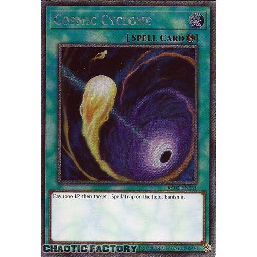 Platinum Secret Rare RA02-EN061 Cosmic Cyclone 1st Edition NM