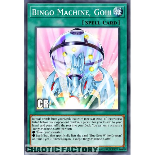 Collector's Rare RA02-EN062 Bingo Machine, Go!!! 1st Edition NM