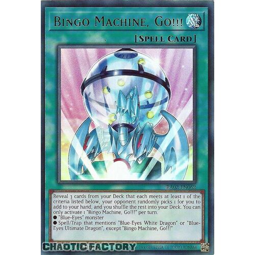 RA02-EN062 Bingo Machine, Go!!! Ultra Rare 1st Edition NM