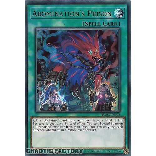 RA02-EN064 Abomination's Prison Ultra Rare 1st Edition NM