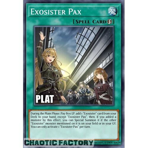 Platinum Secret Rare RA02-EN066 Exosister Pax 1st Edition NM