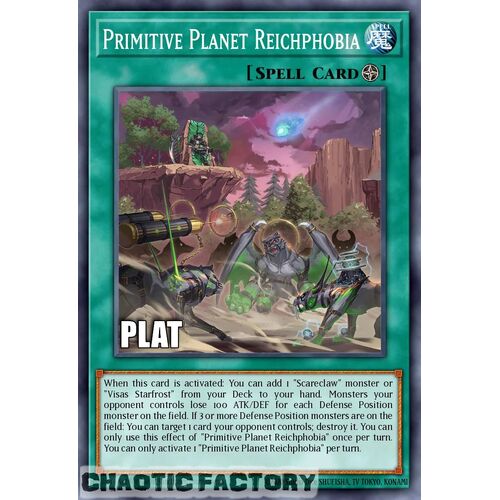 Platinum Secret Rare RA02-EN067 Primitive Planet Reichphobia 1st Edition NM