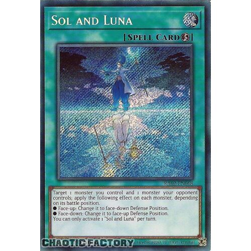 RA02-EN068 Sol and Luna Secret Rare 1st Edition NM