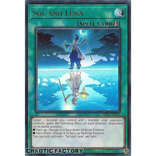 RA02-EN068 Sol and Luna Ultra Rare 1st Edition NM