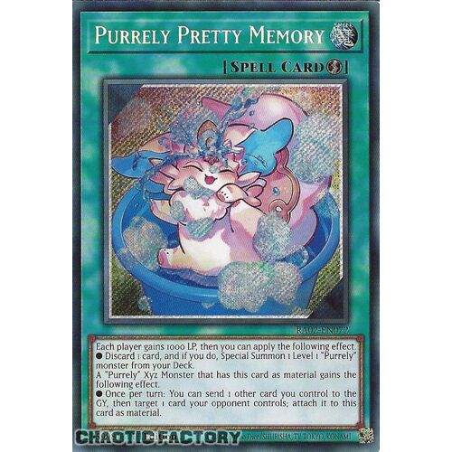 RA02-EN072 Purrely Pretty Memory Secret Rare 1st Edition NM