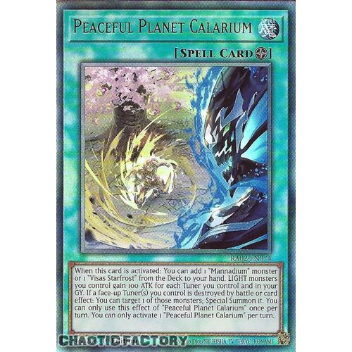 Ultimate Rare RA02-EN074 Peaceful Planet Calarium 1st Edition NM