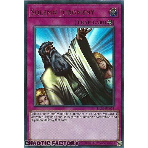 RA02-EN075 Solemn Judgment Ultra Rare 1st Edition NM