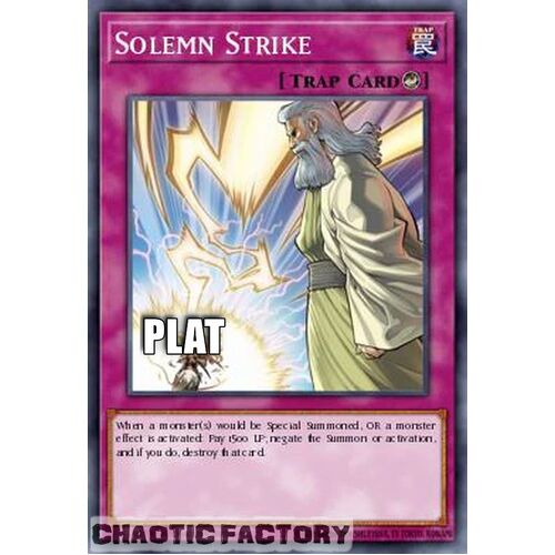 Platinum Secret Rare RA02-EN079 Solemn Strike 1st Edition NM