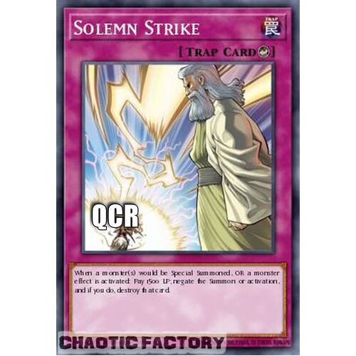 Quarter Century Secret Rare RA02-EN079 Solemn Strike 1st Edition NM