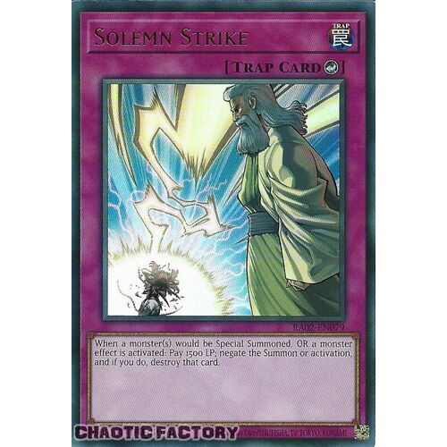 RA02-EN079 Solemn Strike Ultra Rare 1st Edition NM