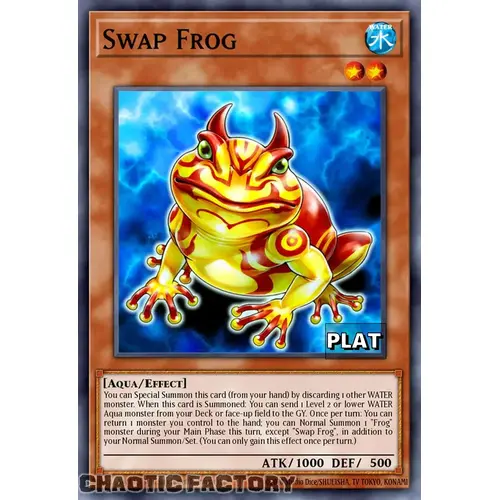 RA03-EN005 Swap Frog Platinum Secret Rare 1st Edition NM