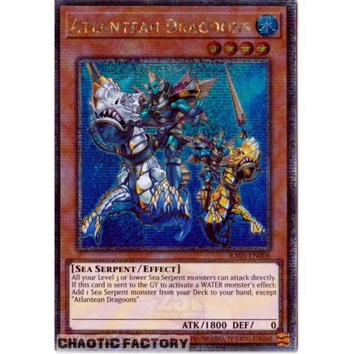 RA03-EN006 Atlantean Dragoons Quarter Century Secret Rare 1st Edition NM