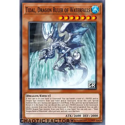 RA03-EN009 Tidal, Dragon Ruler of Waterfalls Collector's Rare 1st Edition NM