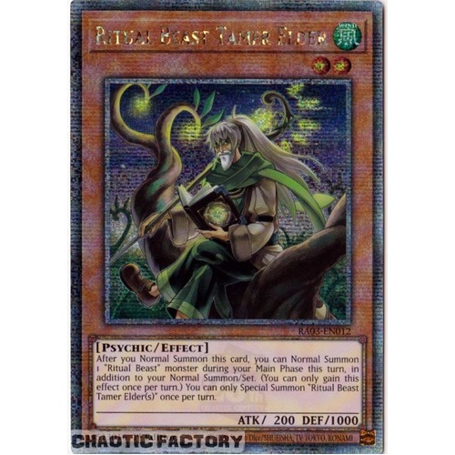 RA03-EN012 Ritual Beast Tamer Elder Quarter Century Secret Rare 1st Edition NM