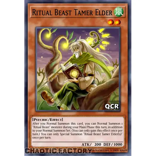 RA03-EN012 Ritual Beast Tamer Elder Quarter Century Secret Rare 1st Edition NM