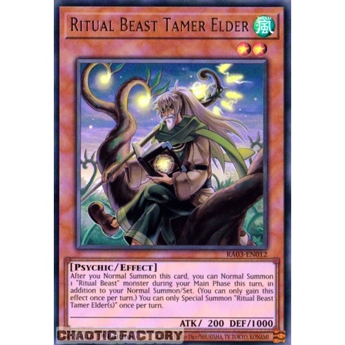 RA03-EN012 Ritual Beast Tamer Elder Ultra Rare 1st Edition NM