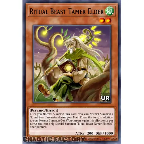 RA03-EN012 Ritual Beast Tamer Elder Ultra Rare 1st Edition NM