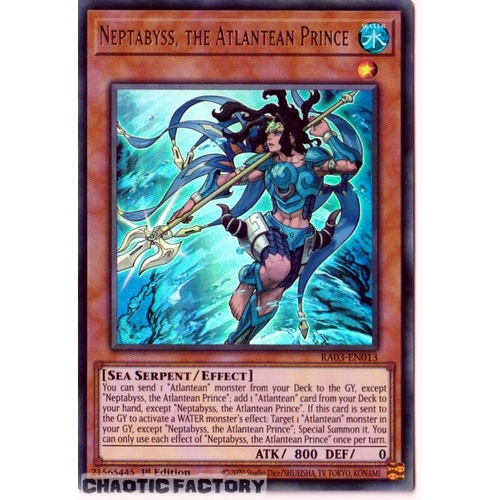 RA03-EN013 Neptabyss, the Atlantean Prince Ultra Rare 1st Edition NM