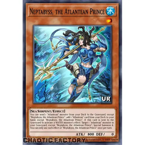 RA03-EN013 Neptabyss, the Atlantean Prince Ultra Rare 1st Edition NM