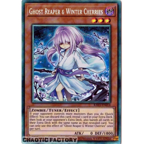 RA03-EN014 Ghost Reaper & Winter Cherries VER 1 Collector's Rare 1st Edition NM