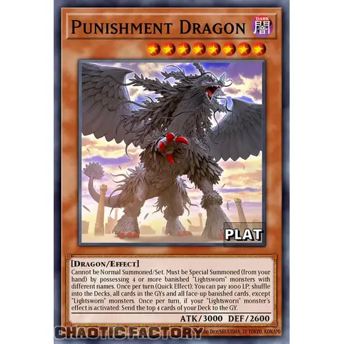 RA03-EN015 Punishment Dragon Platinum Secret Rare 1st Edition NM